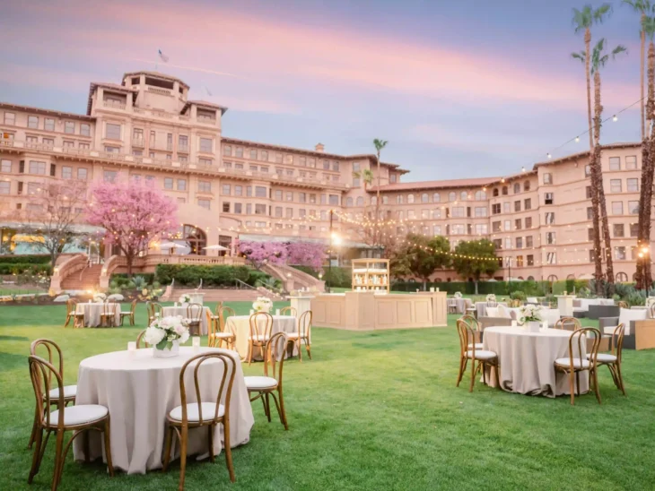 Spacious event and banquet hall at The Langham Huntington Pasadena designed for conferences and celebrations