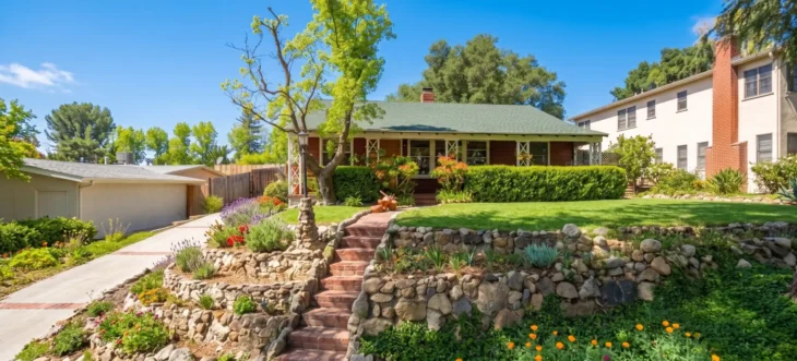 Exterior of Altadena Country Club Care, a single-story residential care home at 4329 Canyon Crest Road, Altadena, California