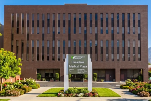 Pasadena Medical Plaza medical building at 10 Congress Street housing Huntington Ear Nose Throat - Head & Neck Specialists in Pasadena, Los Angeles County, California