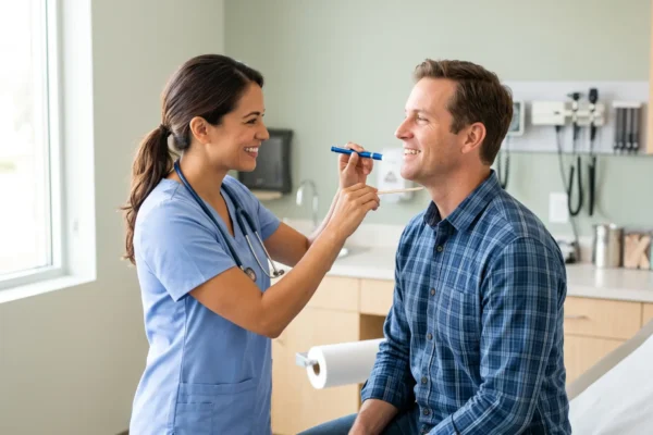 Bright, uplifting editorial photography with a clean, airy composition. Soft natural daylight streams from a large window on the left, creating a warm, inviting tone and vibrant, true-to-life colors. A shallow depth of field keeps the two central figures in sharp focus against a soft, blurred background of a modern room. No text or logos are present.